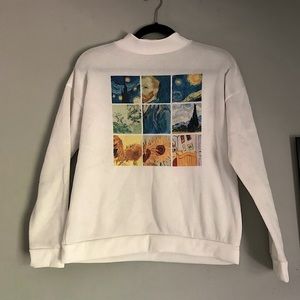 Vincent Van Gogh Art Mock Neck Shirt